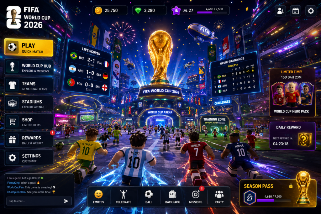 FIFA World Cup 2026 Hadir di Roblox, Pengalaman Sepak Bola Jadi Lebih Interaktif